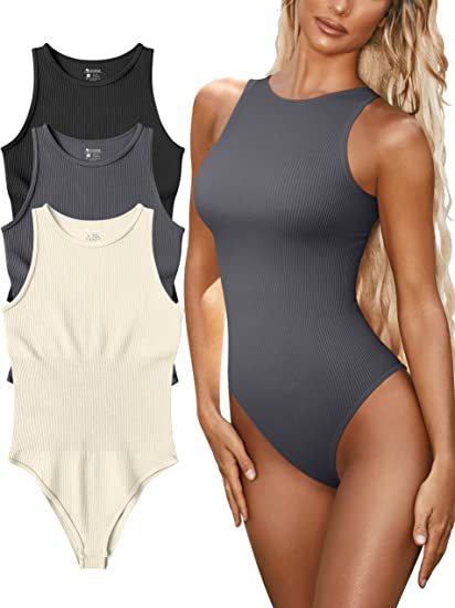 Bodysuit de listra sem mangas - O Retalho