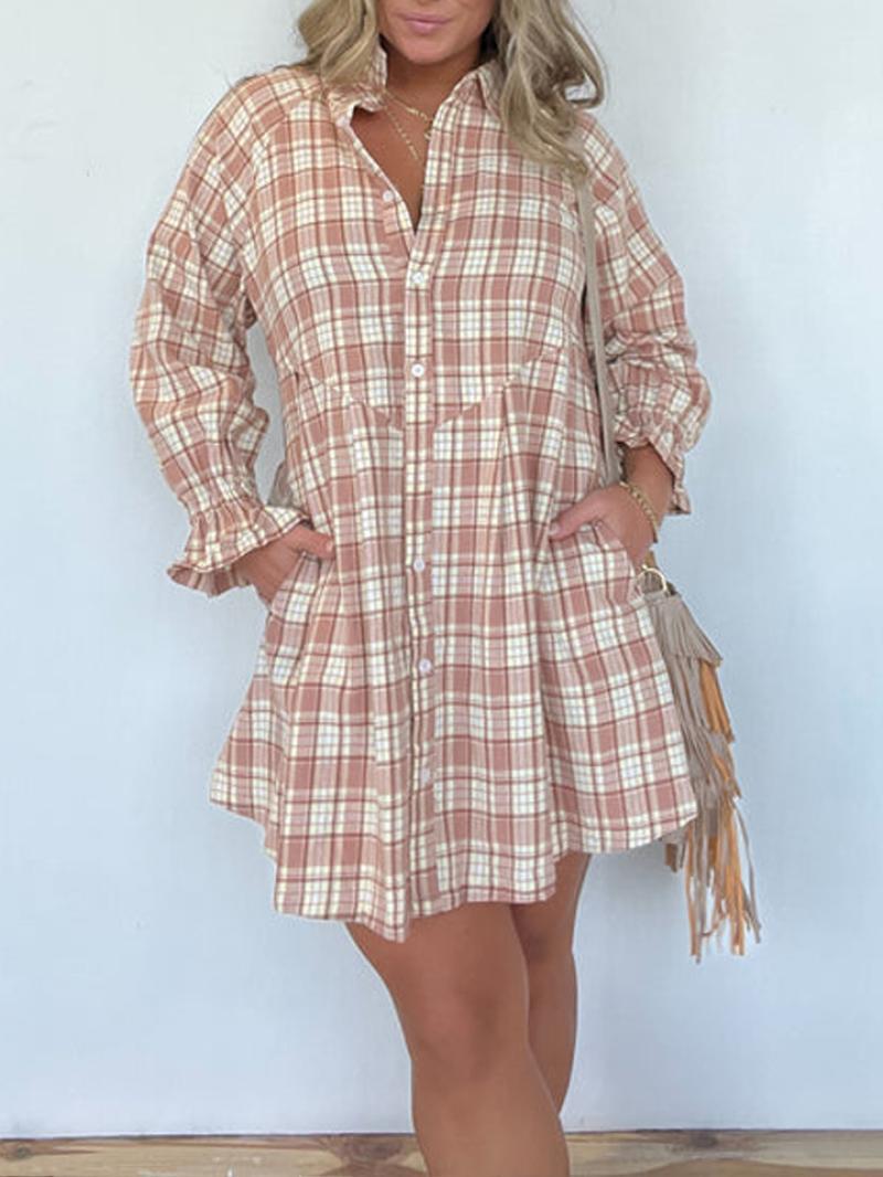 Vestido Xadrez Confortável e Casual para Mulheres. - O Retalho