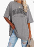Camiseta Casual Solta de Meia Manga Oversize - O Retalho