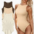 Bodysuit de listra sem mangas - O Retalho