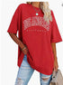 Camiseta Casual Solta de Meia Manga Oversize - O Retalho
