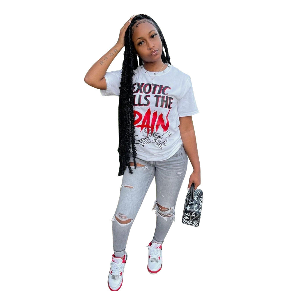 Camiseta de manga curta estampada - O Retalho