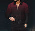 European And American Men's Printing Lapel Long Sleeve - O Retalho
