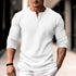 Camiseta masculina com gola Waffle Henry - O Retalho