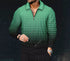 European And American Men's Printing Lapel Long Sleeve - O Retalho