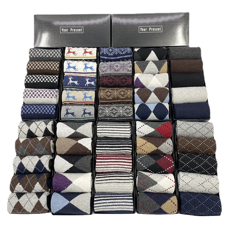 Meias Térmicas Casuais com Espessamento para Homens - O Retalho