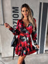 Vestido curto com mangas compridas para Mulheres. - O Retalho