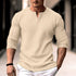 Camiseta masculina com gola Waffle Henry - O Retalho
