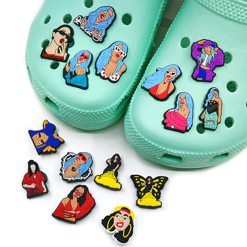 Removable Hole Shoe Cartoon Shoe Sticker - O Retalho