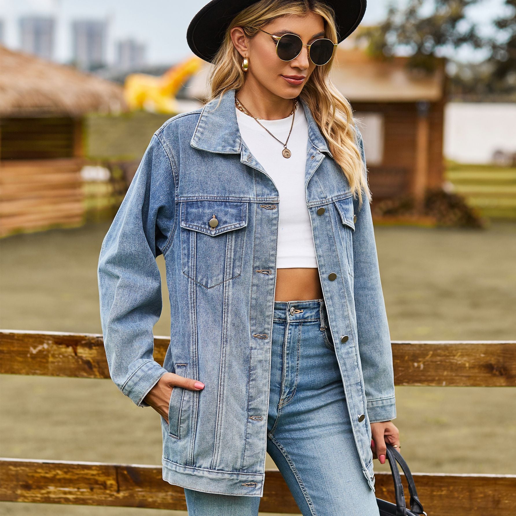 Versatile Classic Retro Classic Loose Denim Jacket - O Retalho