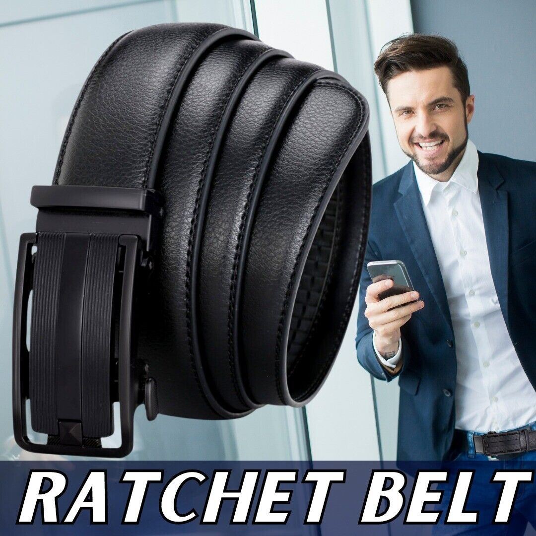 Men's Ratchet Belt Leather Mens Belt With Slide Buckle Ratchet Belts For Men USA - O Retalho