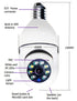 CÂMERA WiFi 1080P Lâmpada 4X Zoom Câmera E27 Home 5GWiFi Monitor de alarme - O Retalho