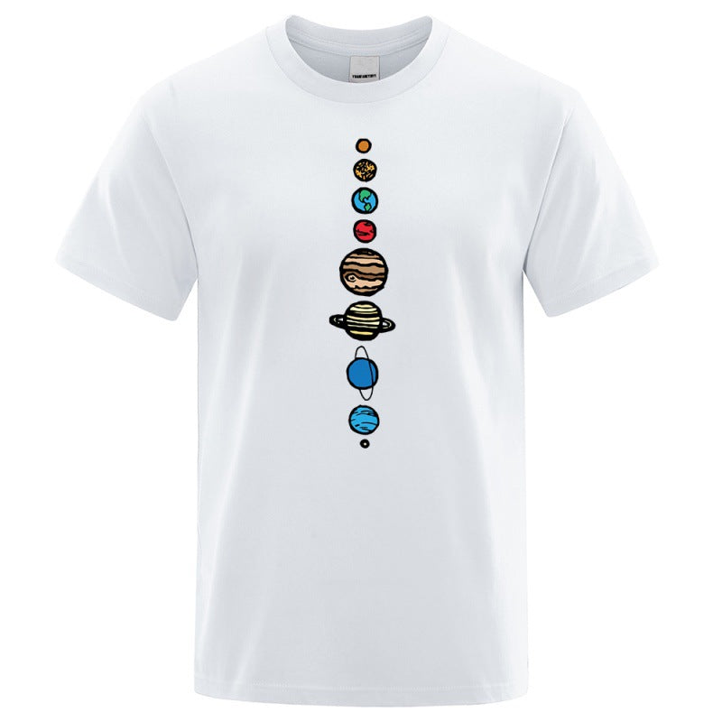 Camiseta Manga curta masculina estampada de gola redonda - O Retalho