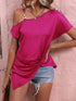 Blusa de Verão, Design Irregular, Tops Shirt. - O Retalho