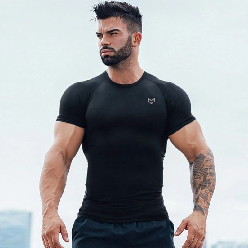 Camiseta de Manga Curta para Academia - Secagem Rápida - O Retalho