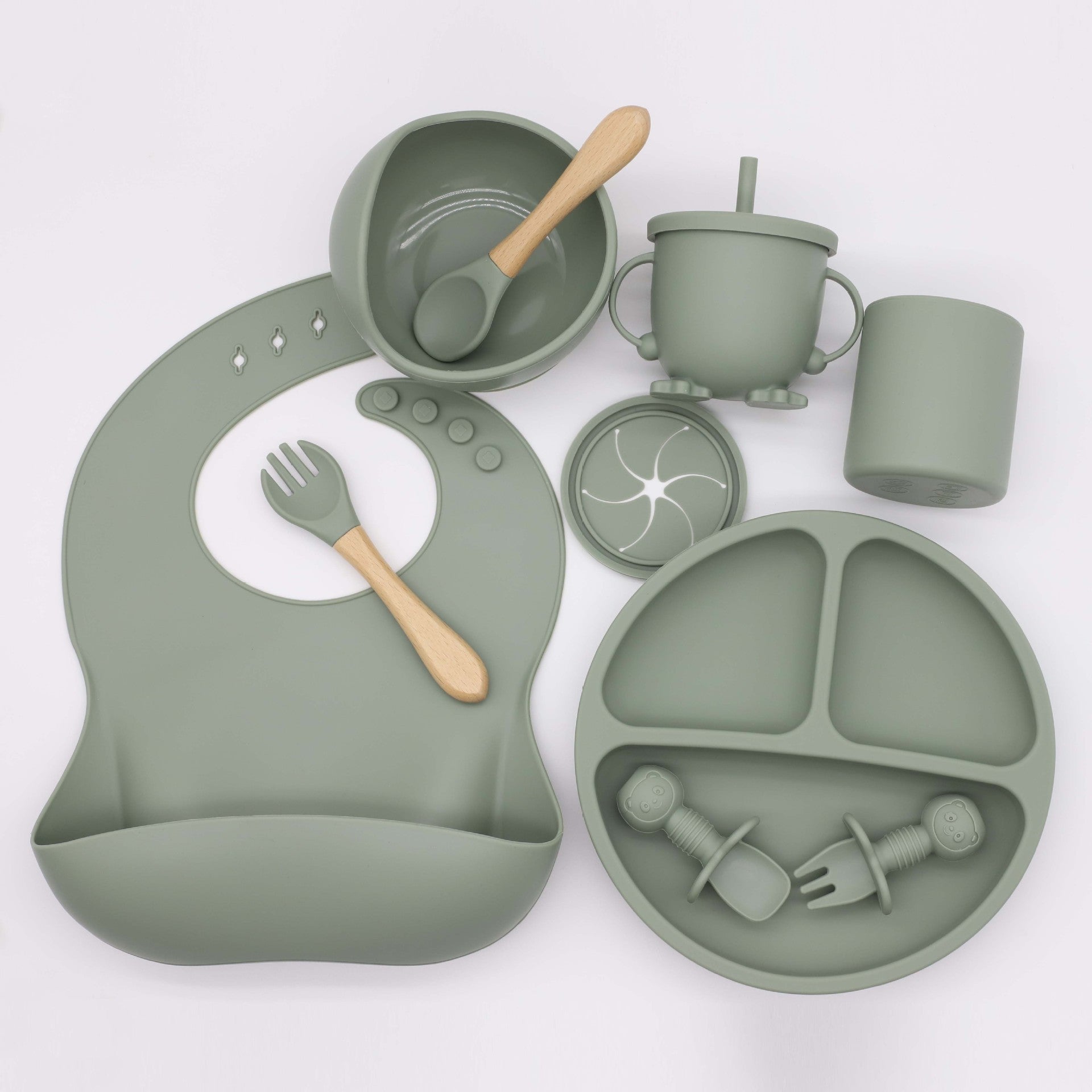 Novo Conjunto de Alimentação Complementar de Silicone para Bebê - O Retalho