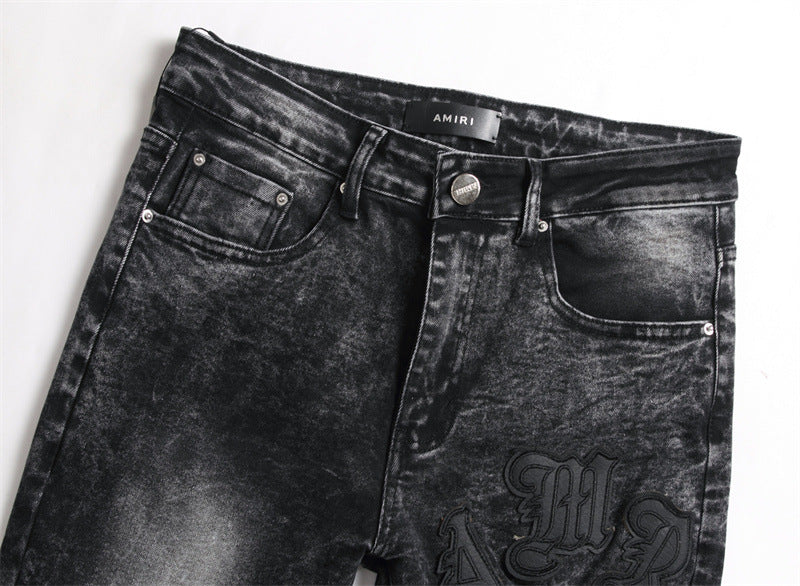 Calça Jeans Masculina Bordadas Estrela - O Retalho