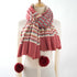Cashmere Plaid Striped Jacquard Thickened Scarf - O Retalho