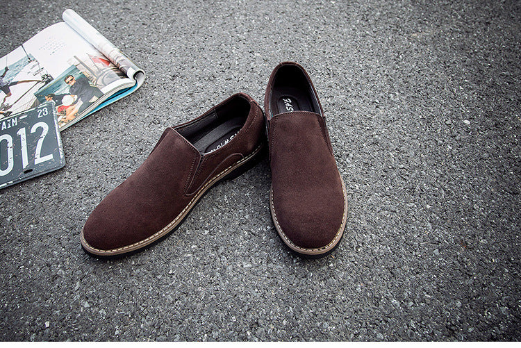 Sapatos casuais de couro masculino, adequados para lazer - O Retalho