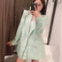 Blazer de textura xadrez - O Retalho