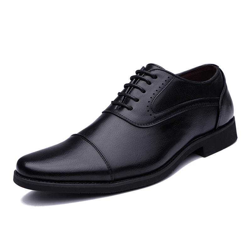 Sapatos de couro casuais de moda simples e tendência para homens - O Retalho