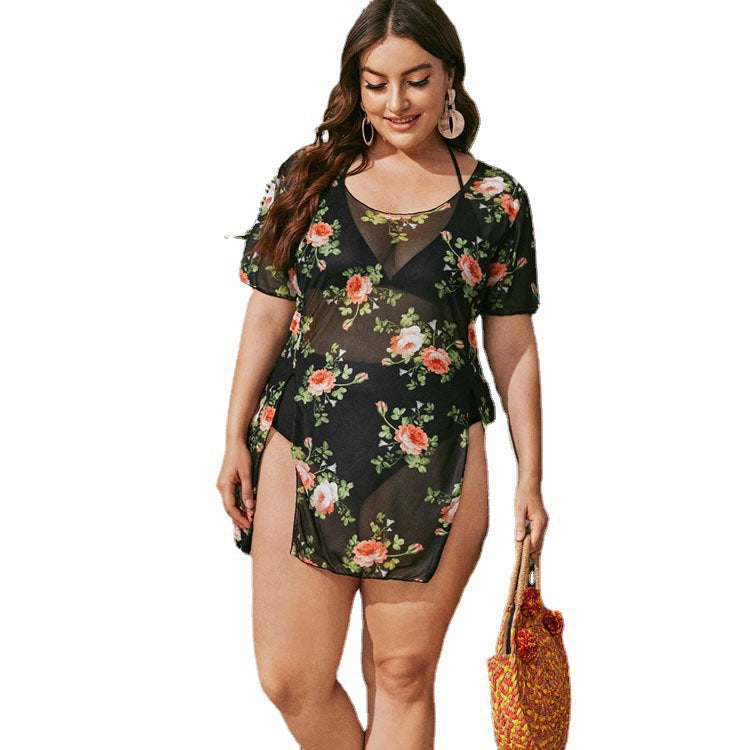 Conjunto de Maiô Plus Size de Três Peças
