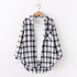 Camisa Xadrez Casual Tops Blusas - O Retalho