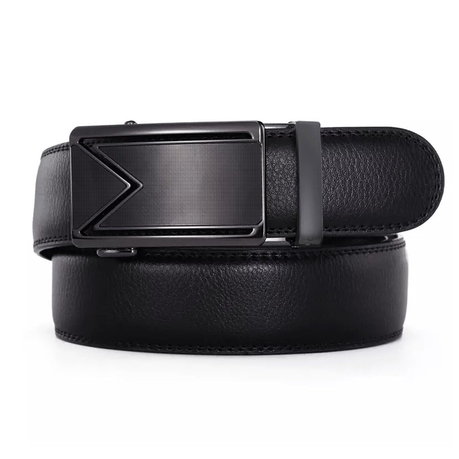 🌟Cinto masculino de couro com fivela deslizante - O Retalho