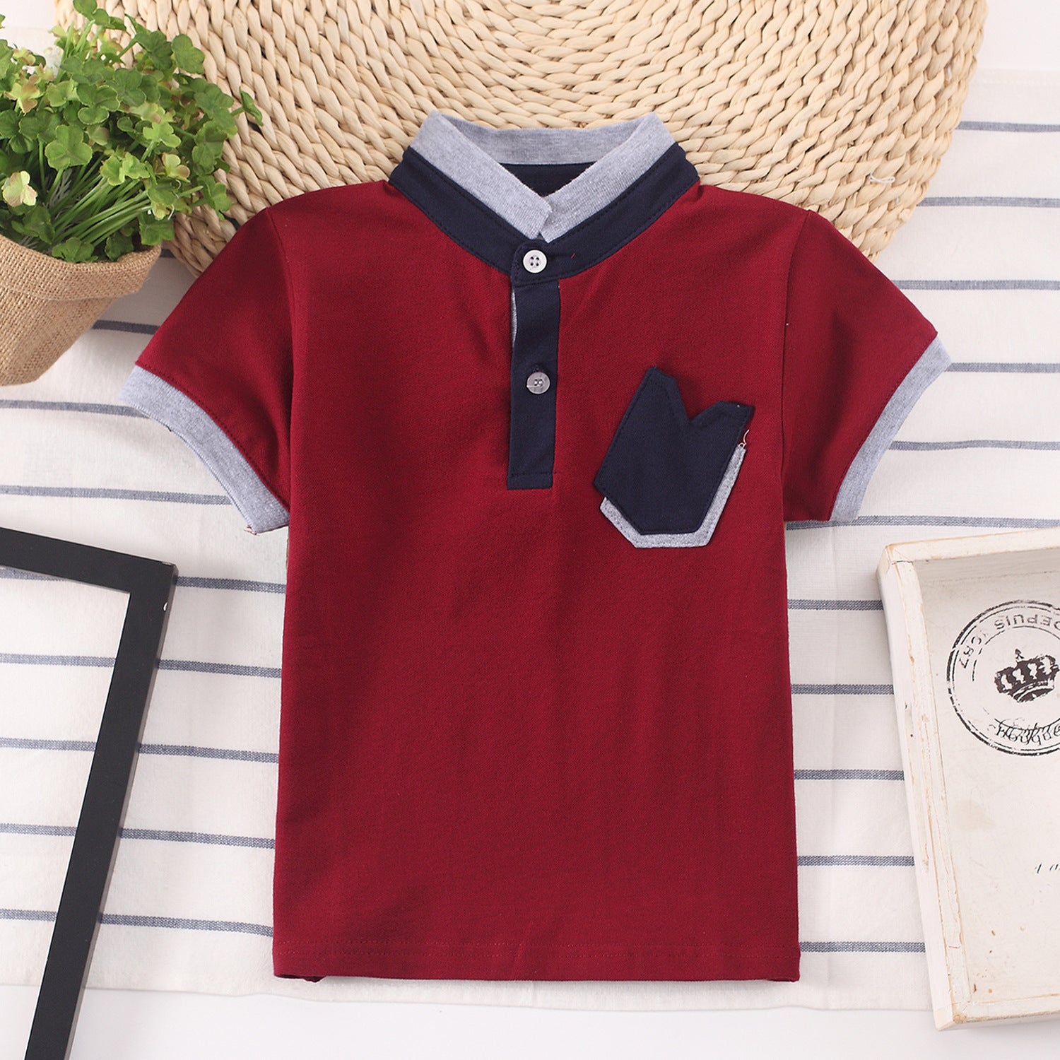 😻Camisa infantil tops para meninos - O Retalho