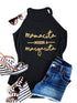 Camiseta Feminina de Colete Sem Mangas Estampada - O Retalho