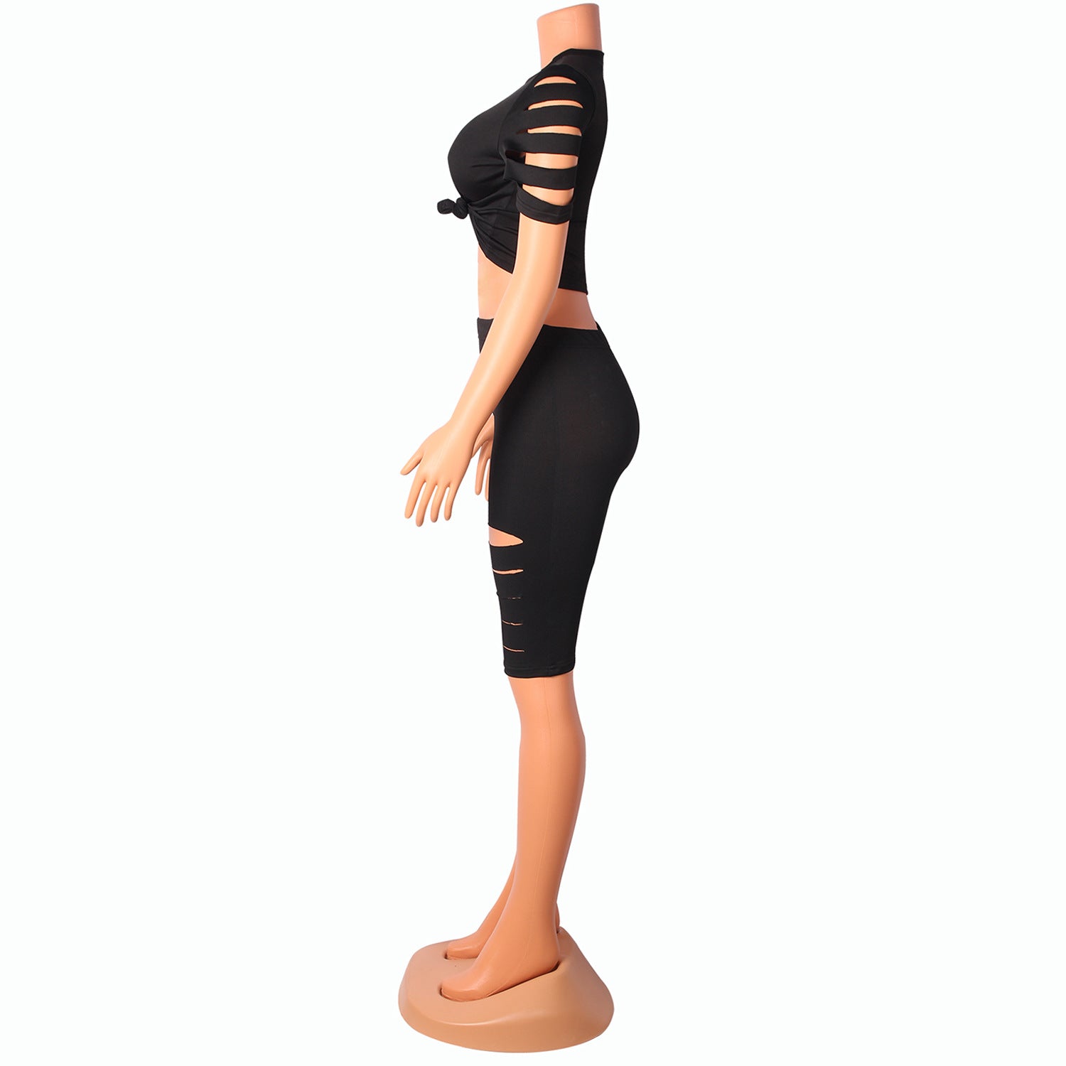Conjunto Esportivo Casual Fashion com Detalhes Desfiados para Mulheres - O Retalho