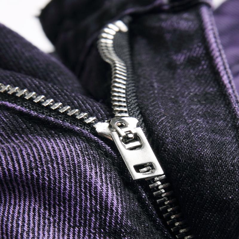 Calça Jeans Street Fashion Roxa e Preta - Estilo Ousado - O Retalho