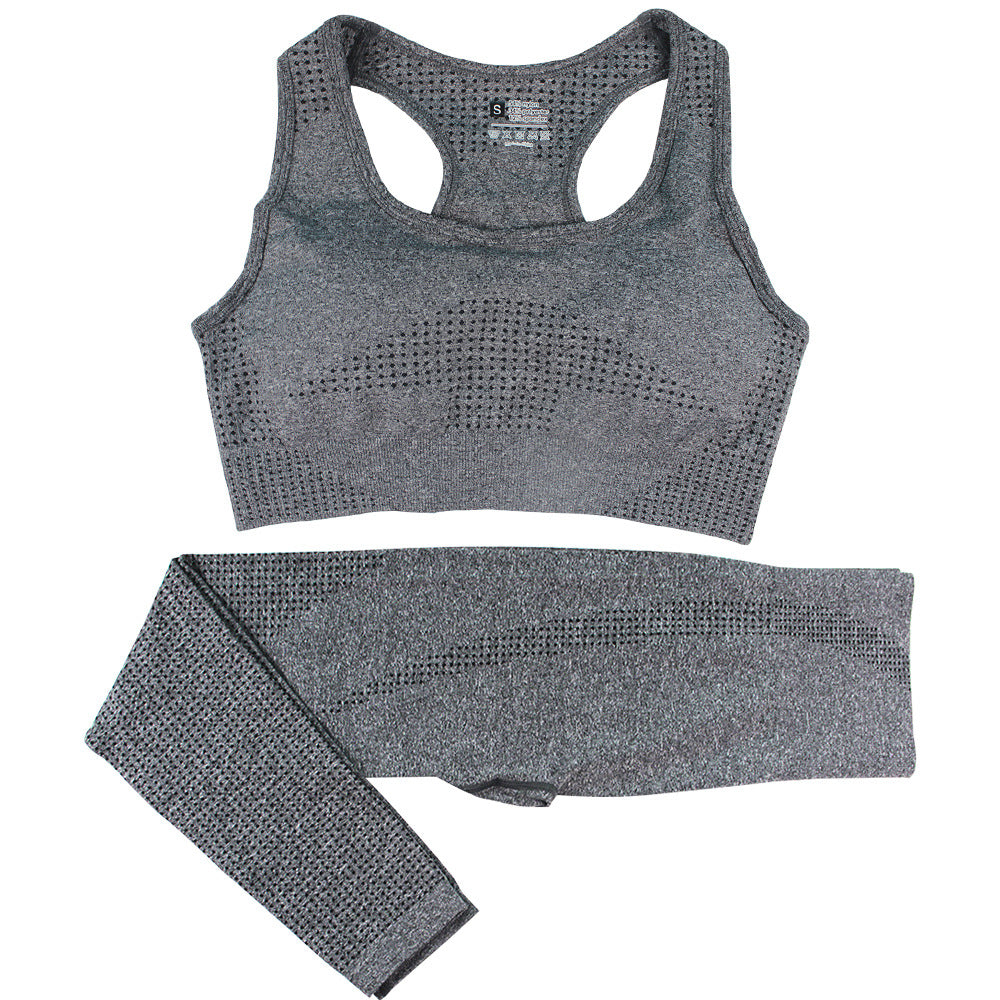 Conjunto Leggings de Cintura Alta e Top Crop Fitness Esportivo - O Retalho