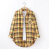 Camisa Xadrez Casual Tops Blusas - O Retalho