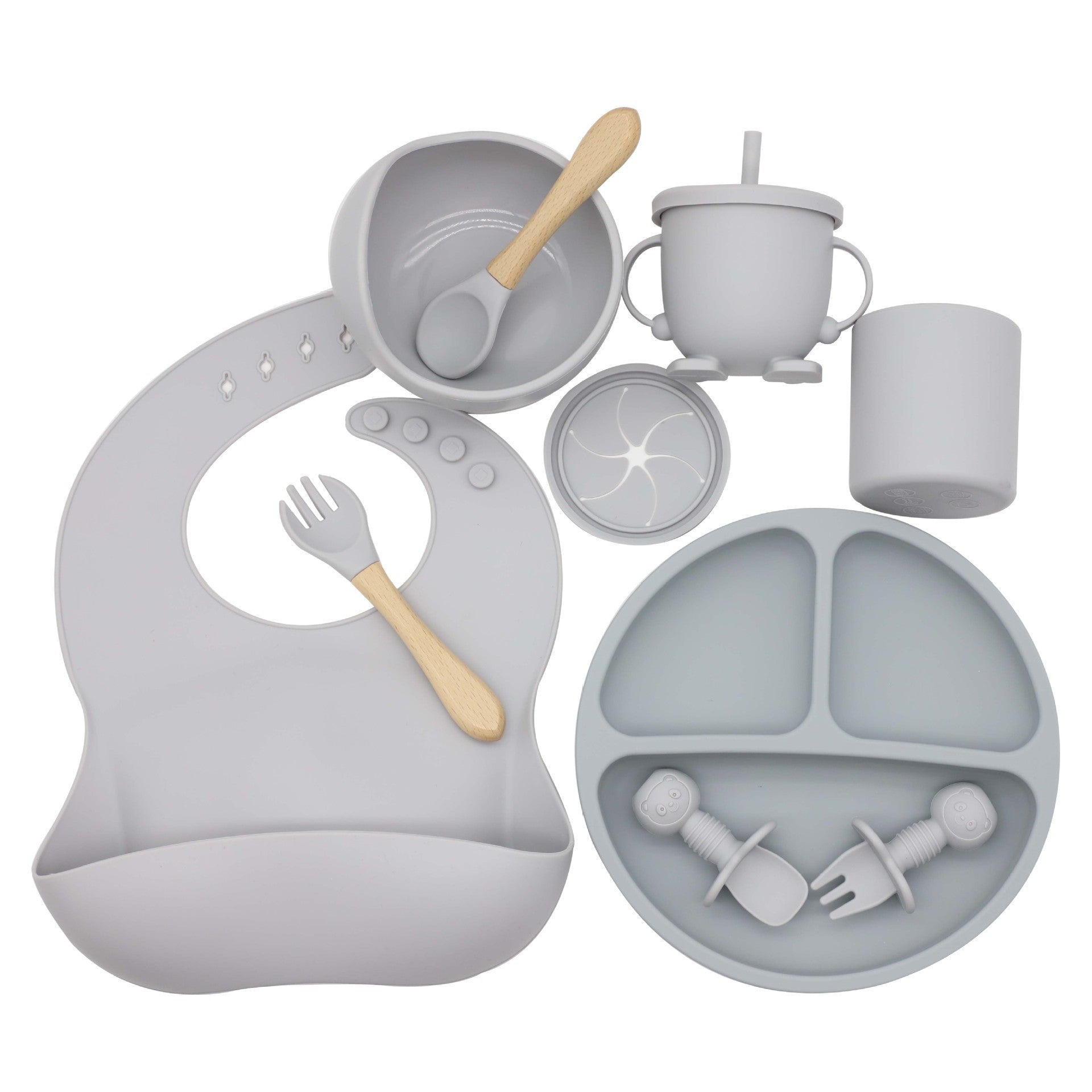 Novo Conjunto de Alimentação Complementar de Silicone para Bebê - O Retalho