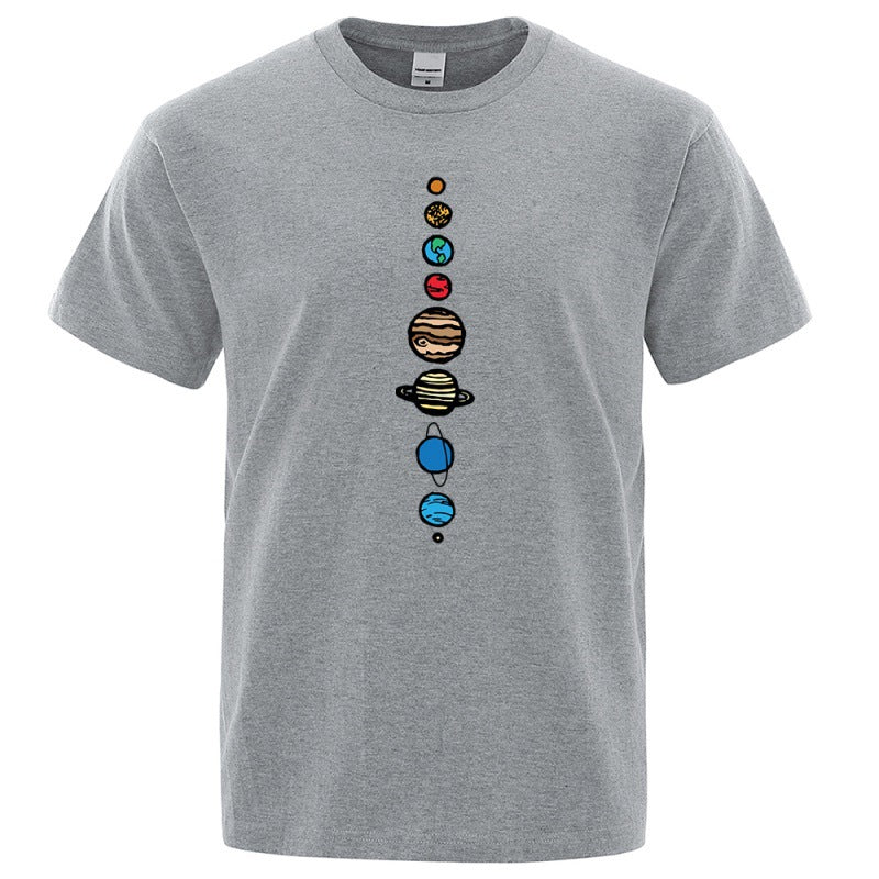 Camiseta Manga curta masculina estampada de gola redonda - O Retalho
