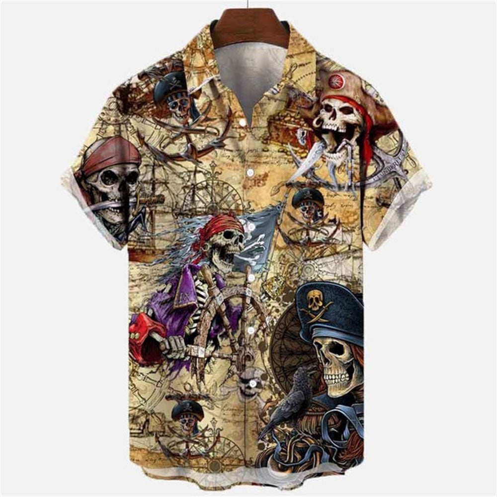 🌑Camisa Havaiana Animal Retro Mito 3D - O Retalho