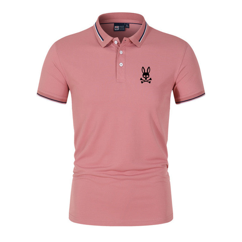 Camisa polo masculina estampada de manga curta - O Retalho