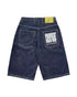 Shorts de ganga escuros para homem com bordado completo - O Retalho