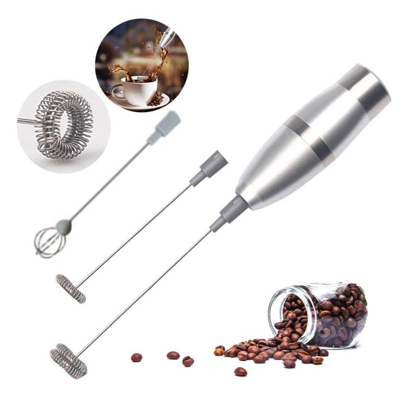 Stainless Steel Mixer Single And Double Egg Beater Electric Milk Frother - O Retalho