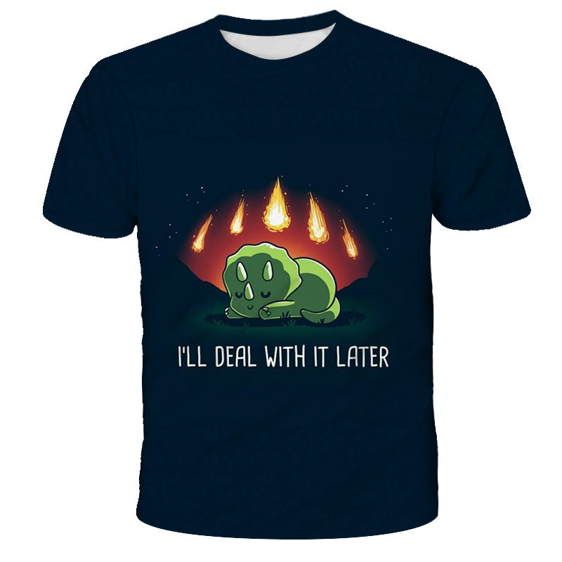 Camiseta de Manga Curta para Crianças Impressa em 3D - O Retalho