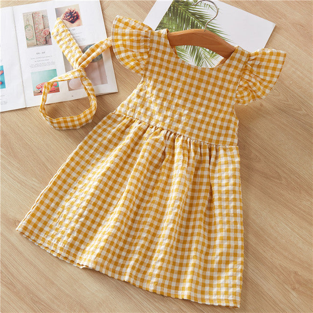 Vestidos infantis para meninas, vestidos de verão, sem mangas fofos - O Retalho