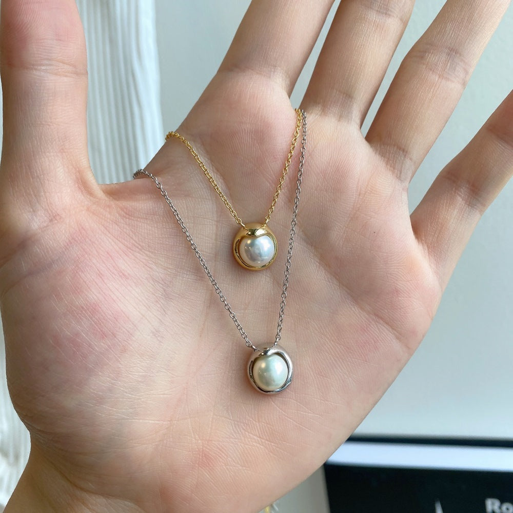 Colar De Pérolas Redondas Para Mulheres - O Retalho
