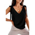 Blusa com alças em laços com decote em V - O Retalho