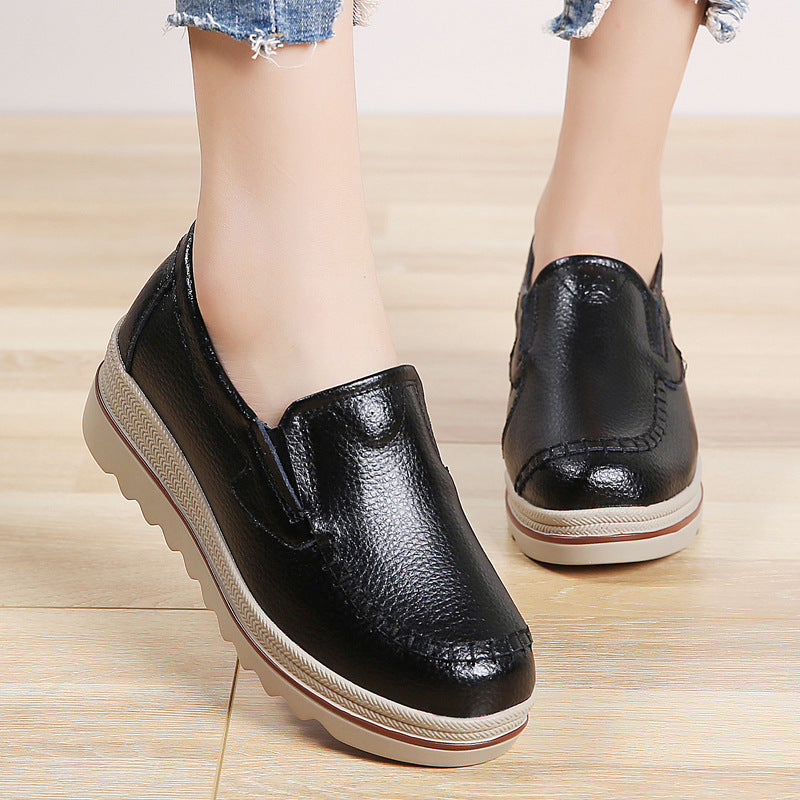 Sapatos casuais para mulheres em couro - O Retalho