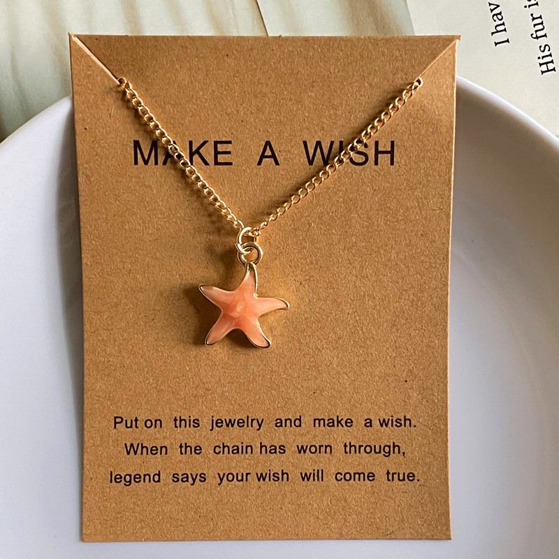 Colar de pingente de estrela do mar para mulheres - O Retalho