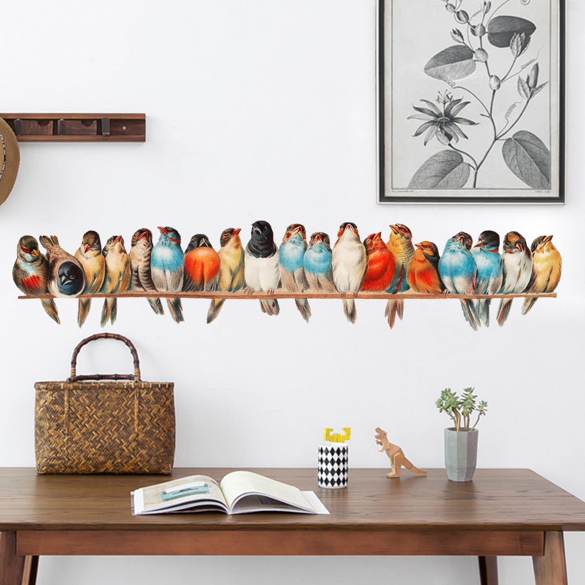Adesivo de Pássaros para Sala de Estar - O Retalho