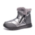 Winter Thick Plush Snow Boots With Side ZIpper High Top Platform Warm Cotton Shoes Women Solid Waterproof Fleece Walking Boot - O Retalho