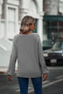 Loose Casual V-neck Lace Lace Long-sleeved - O Retalho