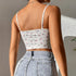 Crop top com alças com babados - O Retalho